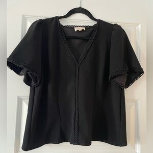 Sezane Black Blouse
